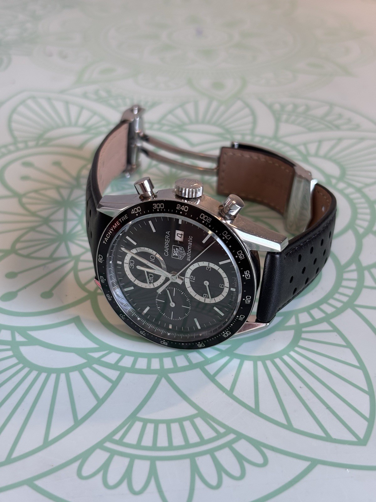 Tag Heuer Men’s Carrera Automatic Chronograph Watch CV2010 Calibre. Authentic.