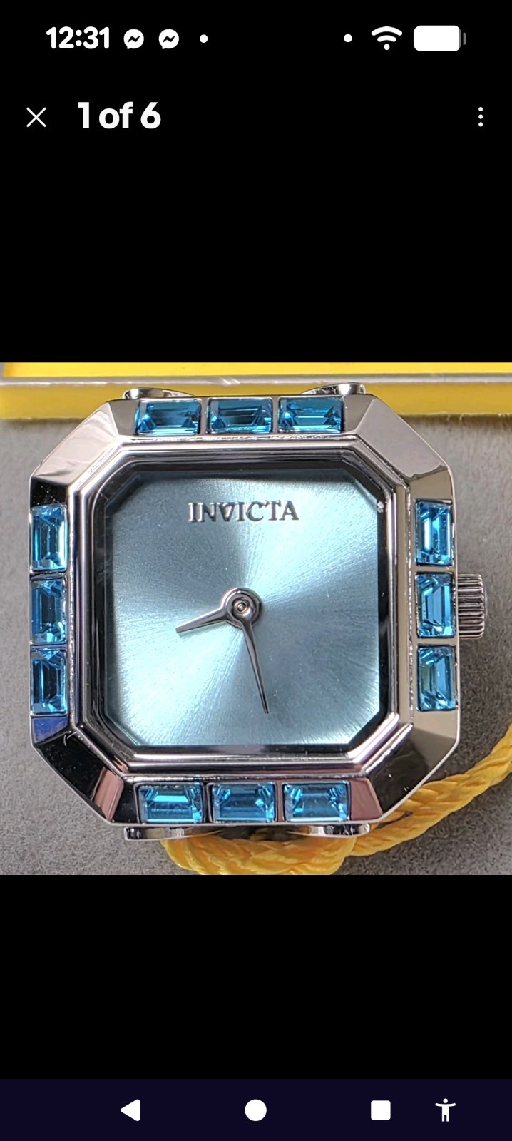 NEW Invicta Angel Women’s Ring Watch – 21.5mm, Silver (49579)