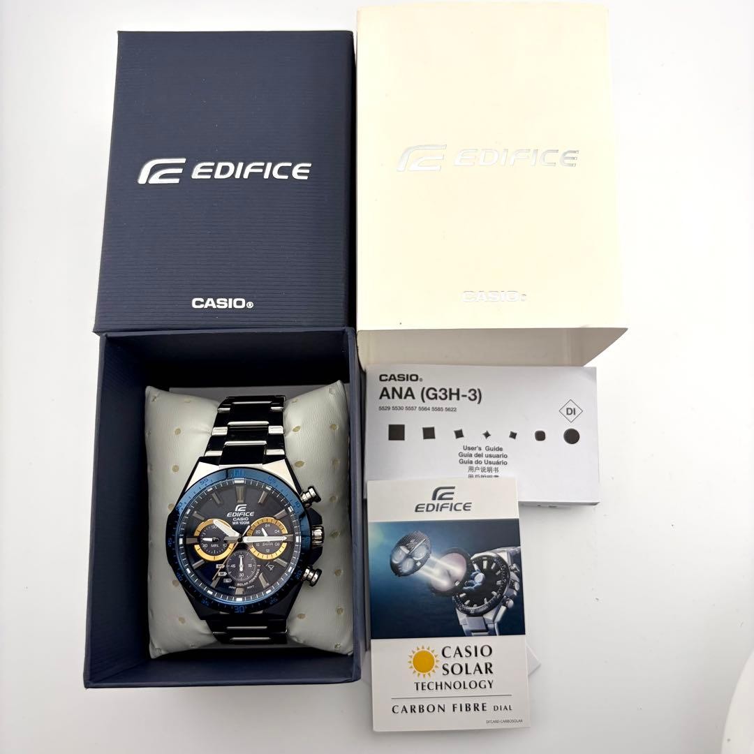 Excellent condition Includes accessories CASIO Edifice EQS 800 Solar Chronograph