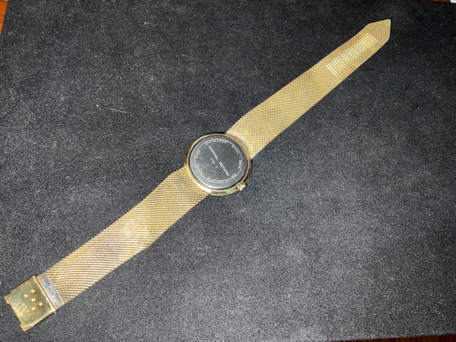 Vtg. Man’s Germinal Voltaire 17J. Swiss Watch/10MGold Plate/As-Is/Sunray Dial