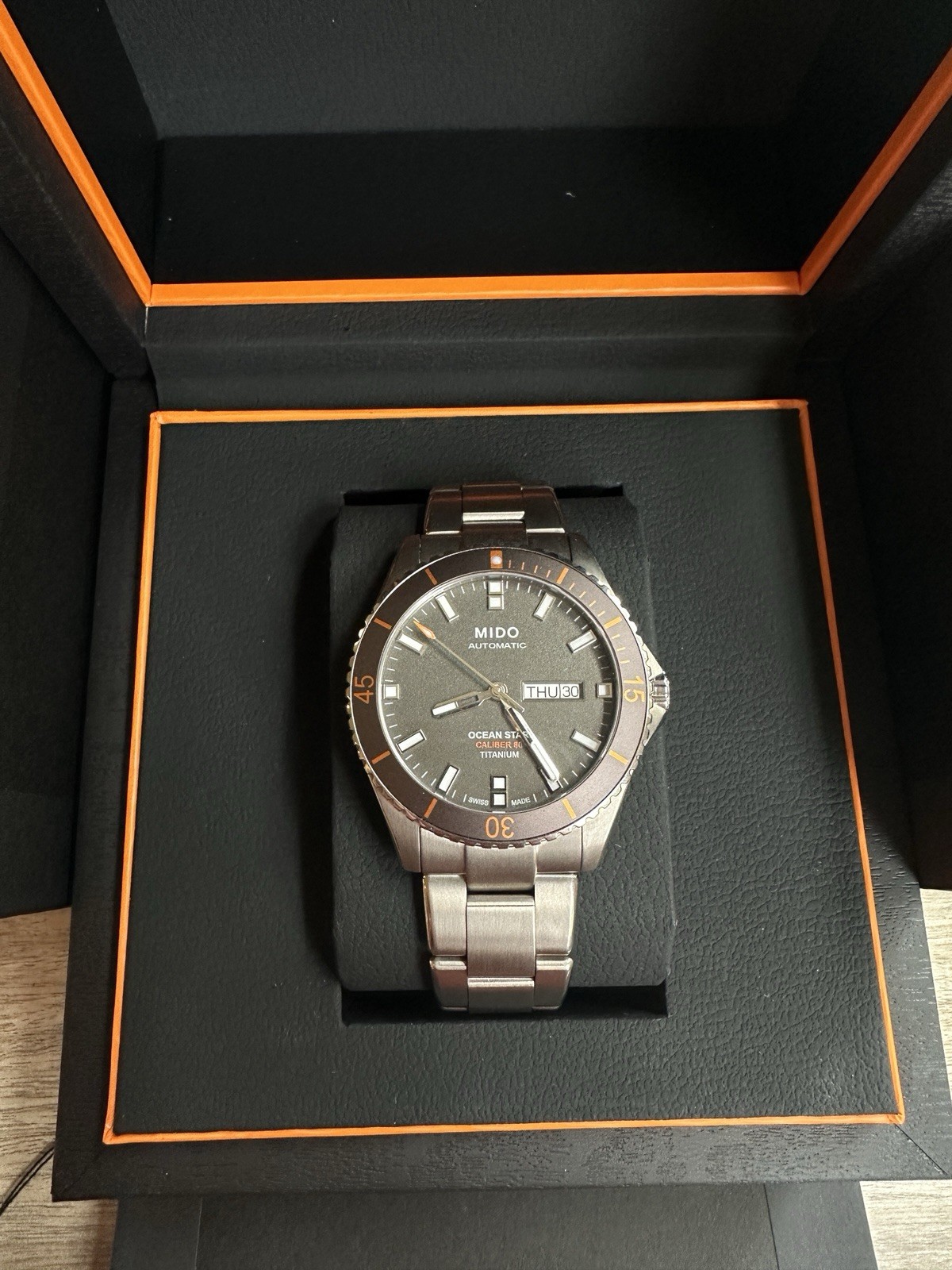 Mido M0264304406100 Ocean Star Men’s Automatic Sapphire Watch – Titanium