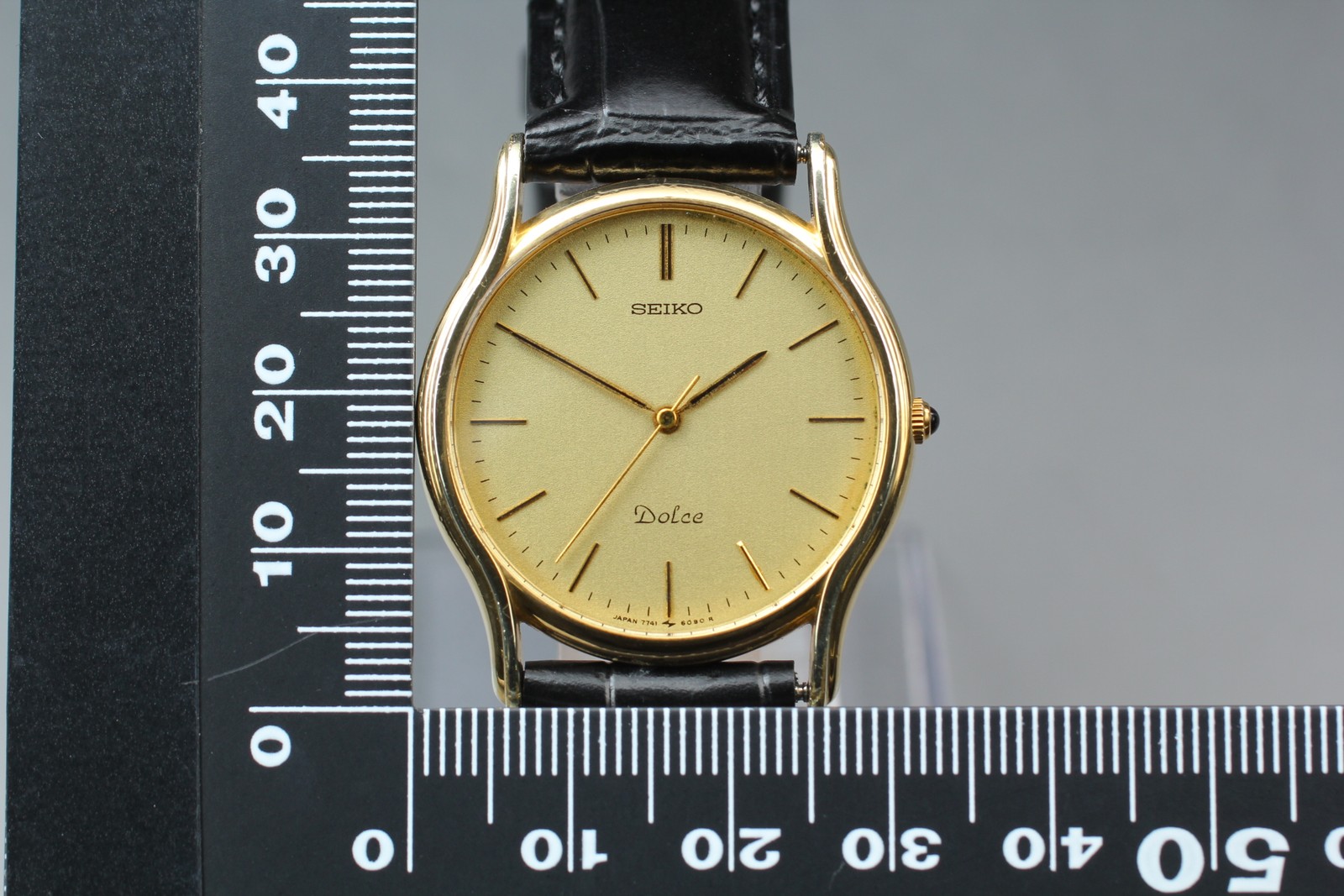[Near MINT] Seiko Dolce 7741-6030 32mm Gold Dial Quartz Men’s Watch From JAPAN