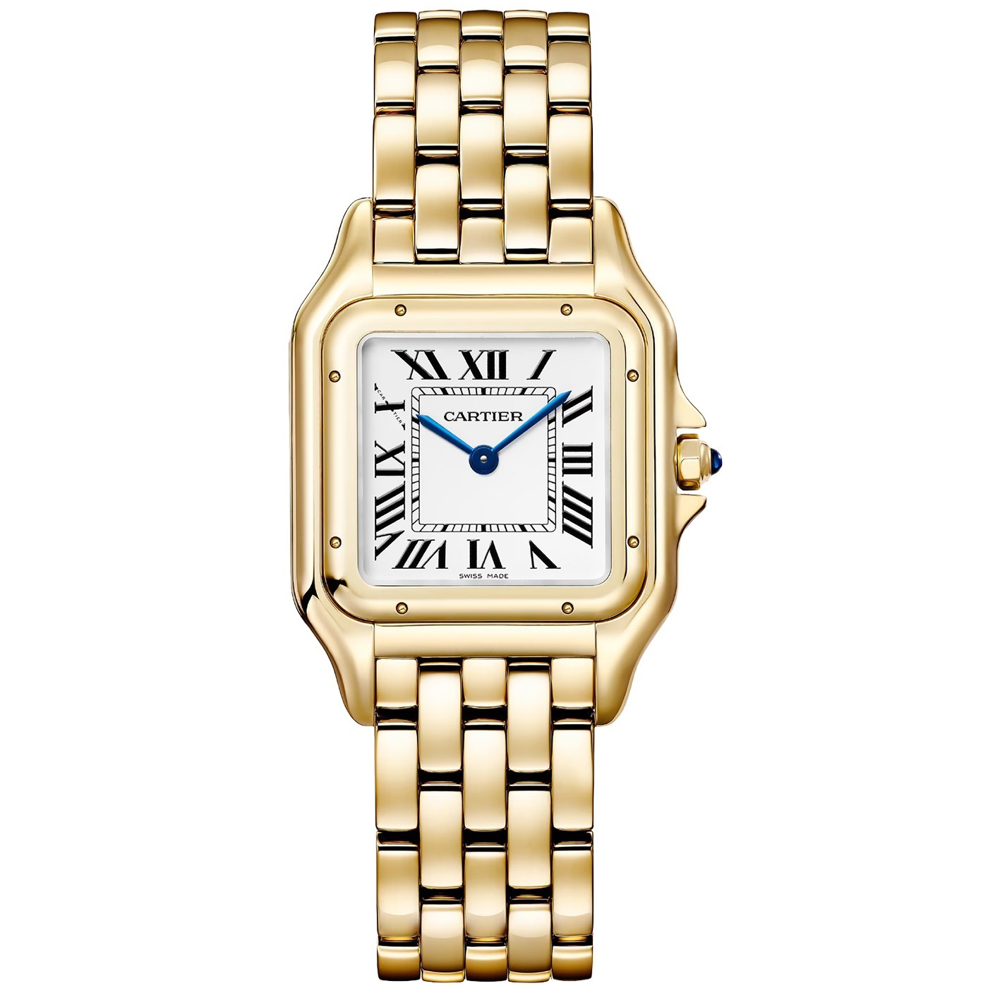 Cartier Panthère de Cartier 18K Yellow Gold Silvered Dial Watch WGPN0058
