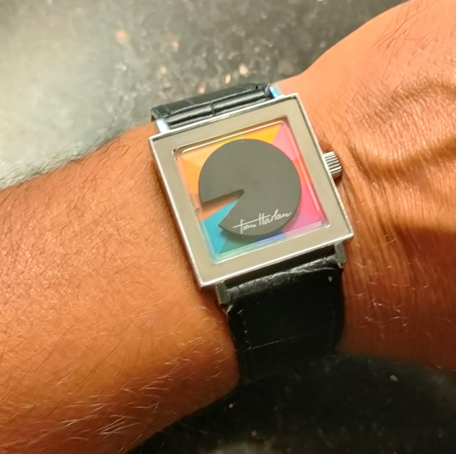 Vintage 1970s Tian Harlan Chromachron Swiss Mechanical Color-Time Men’s Watch