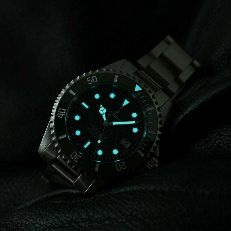 Steinhart Ocean 1 Green Ceramic 42mm Swiss Automatic Diver Watch / Green Dial