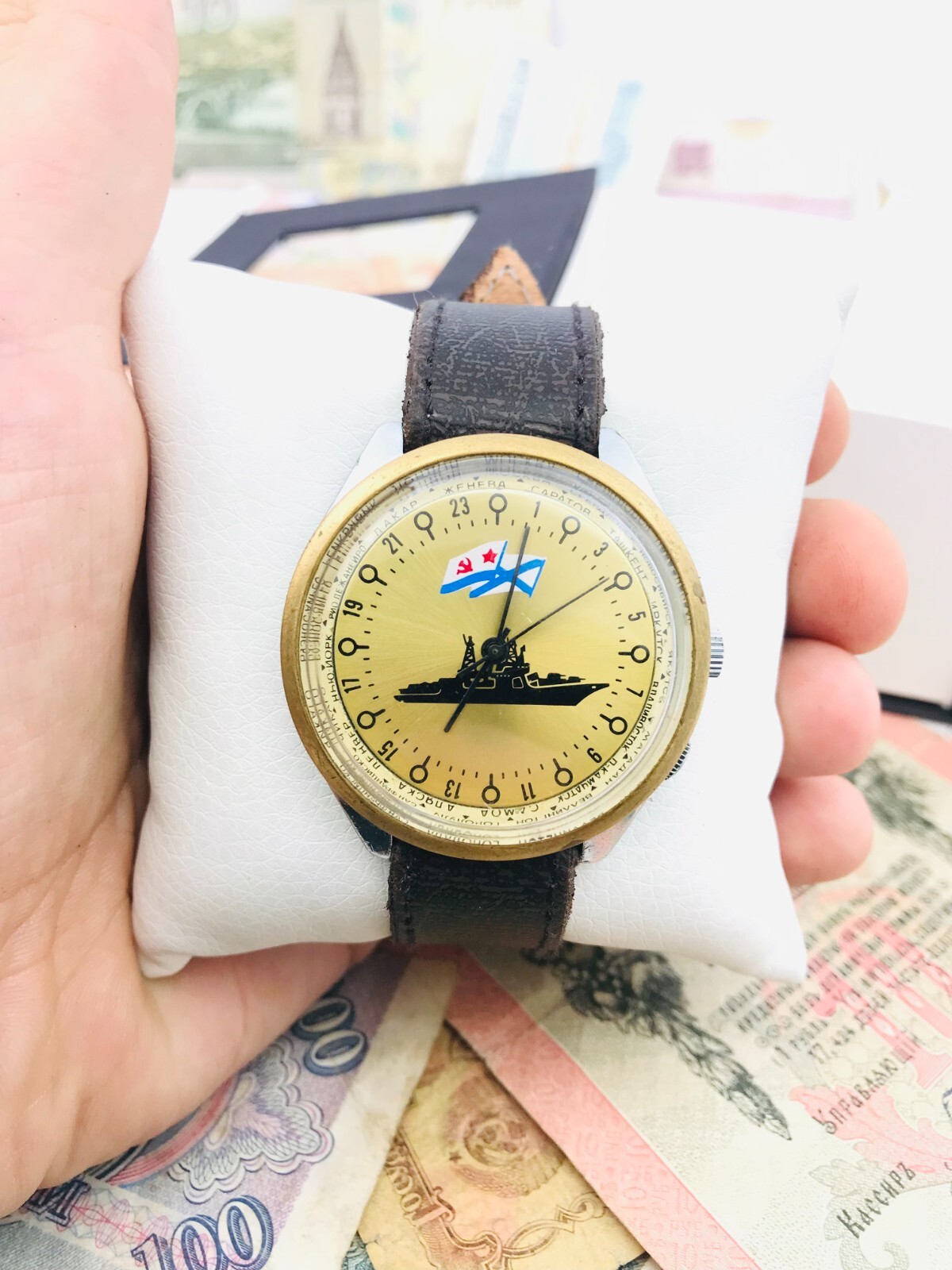 🐧 Rare Raketa 24 Cities Polar Soviet Arctic Watch 2623 Wristwatch USSR ❄️