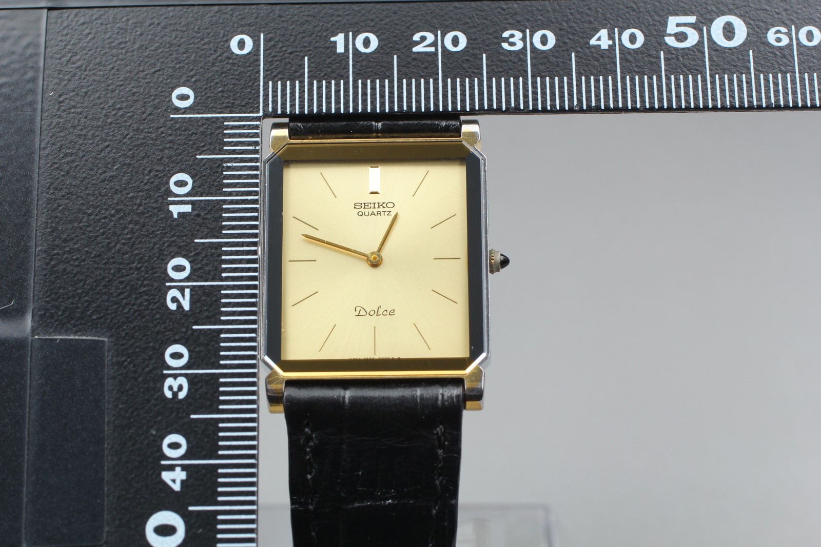 [N MINT] 1987 Seiko Dolce 7730-5020 Vintage Quartz Square Men’s Watch From JAPAN