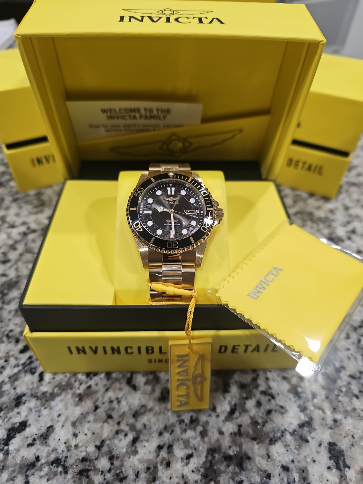 Retail $249.00 Invicta Pro Diver Currentwave Men’s Watch – 43mm. Gold (30026)