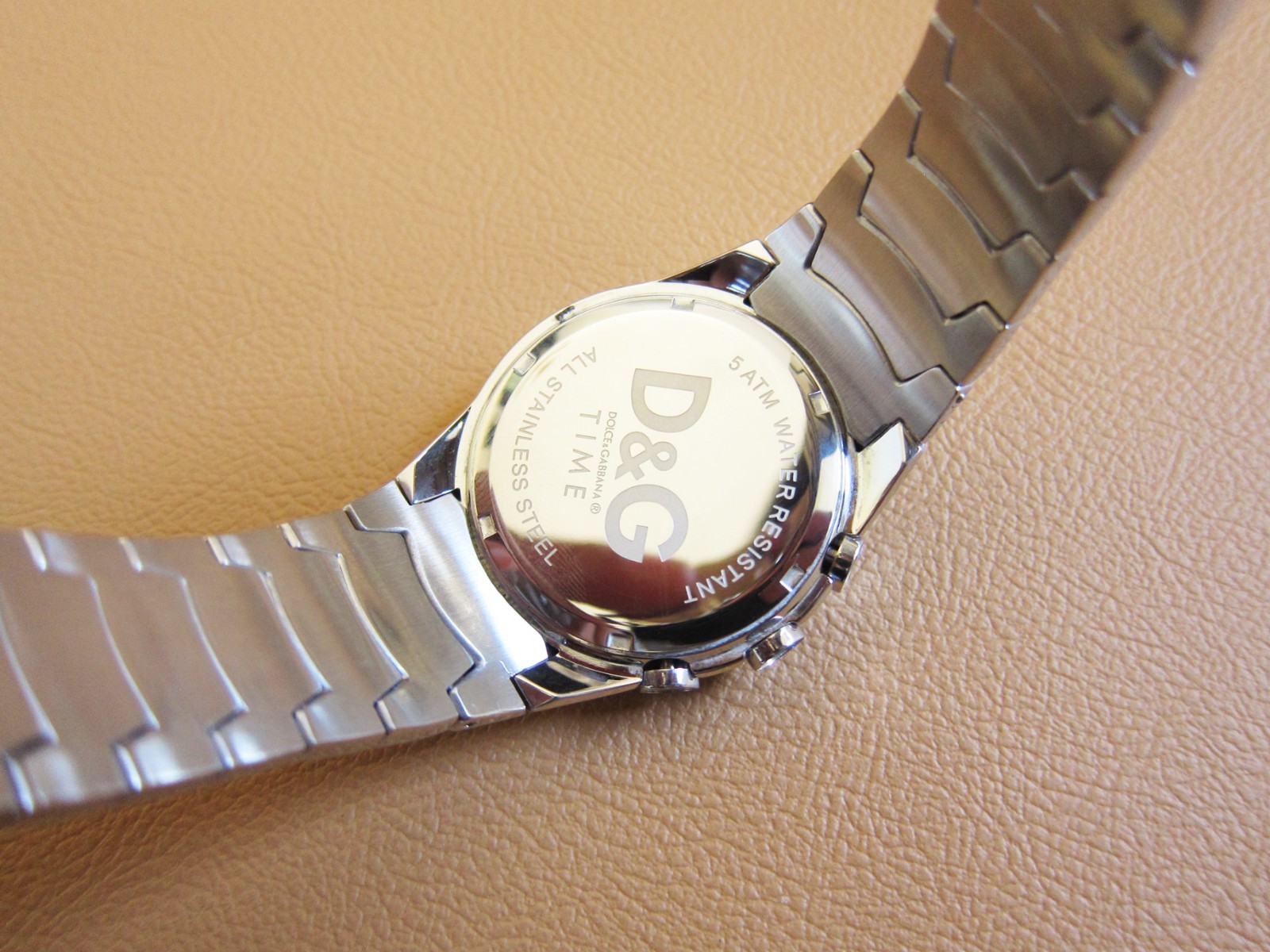 DOLCE & GABBANA Time Men’s All Stainless Steel Quartz Watch – Date Display