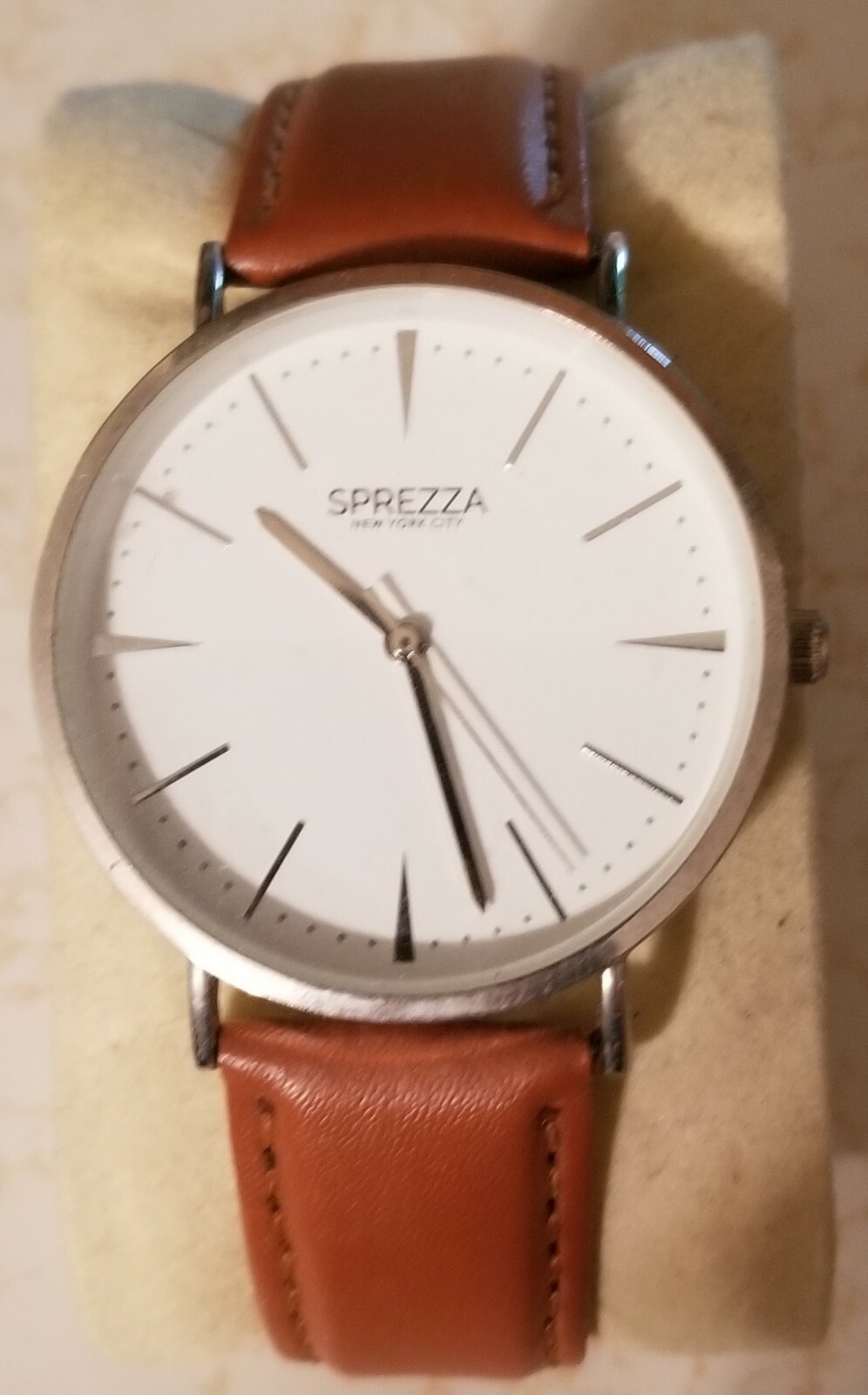 Sprezza Watch white dial Leather Band Water Resistant