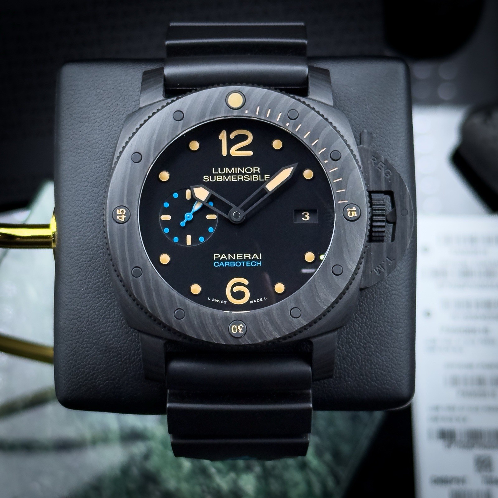 Panerai Luminor Sumbersible 1950 3 Days 47mm Carbotech PAM00616 Complete Set