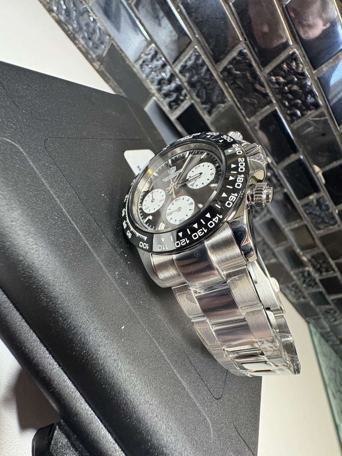 WATCHDIVES 39mm StainlessSteel Sapphire SeikoVK63 Quartz Chronograph New Watch