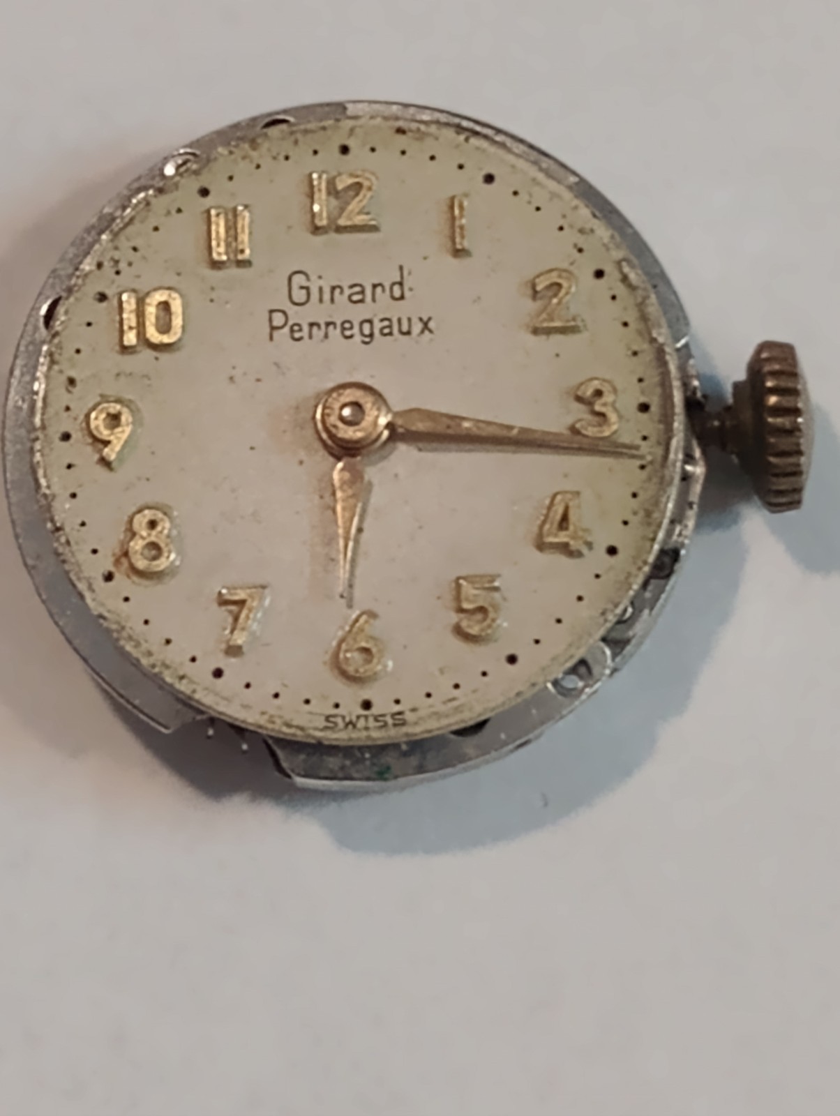 Vintage GIRARD PERREGAUX 17 Jewels 17.5mm Swiss Watch Movement PARTS REPAIR
