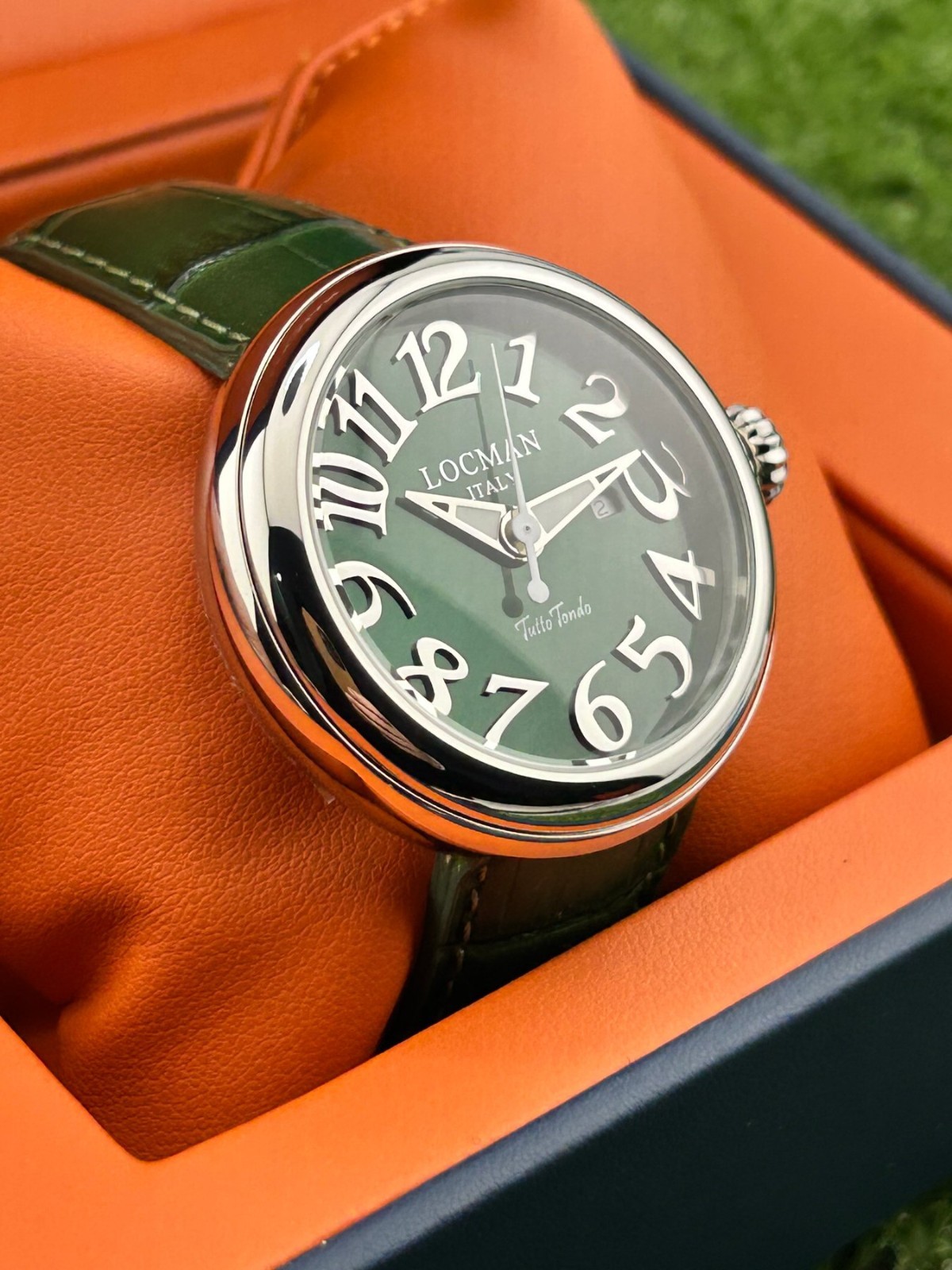 Locman All Round Watch – 40mm – Quartz – Steel and Leather, Green Dial.