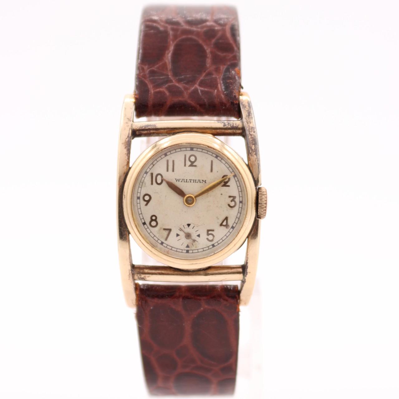 Vintage 24mm 1939 Waltham Art Deco L-8.75 Mechanical Wristwatch No. 887 10k GF