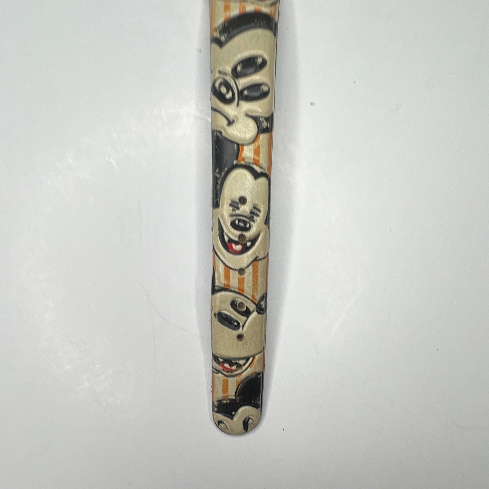 Disney Mickey Mouse Quartz Analog Watch Black Leather Strap