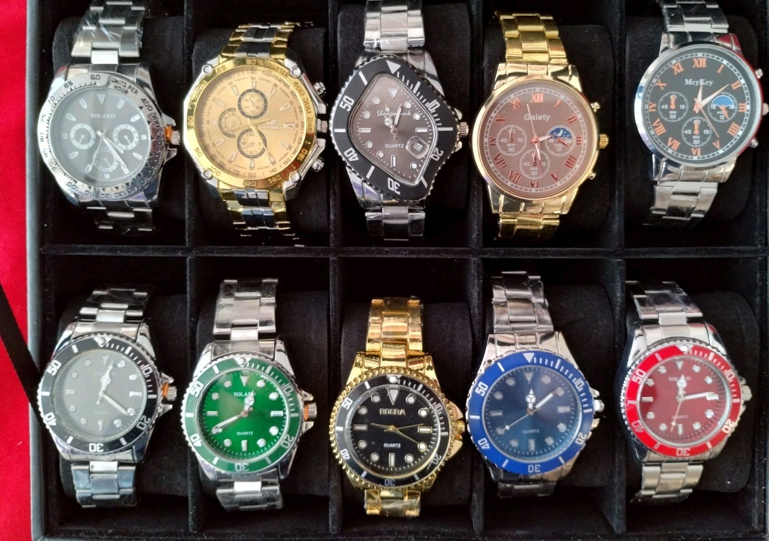 10 NEW Men’s Watches CLOSEOUT OVERSTOCK CLEARANCE DEAL Men Watch Lot IPHONE 1776