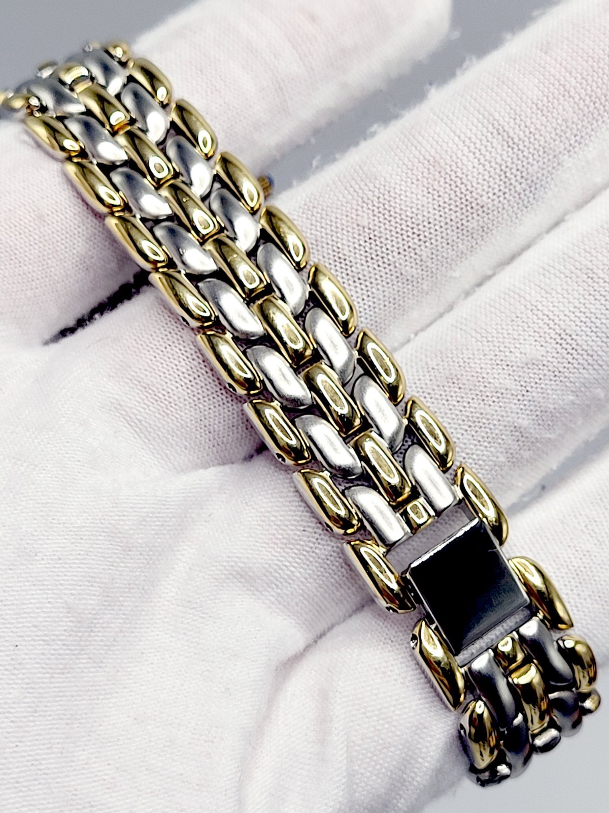 Swiss [NEW] 34mm LUGER 1990’s Two-Tone Unisex Bracelet Watch