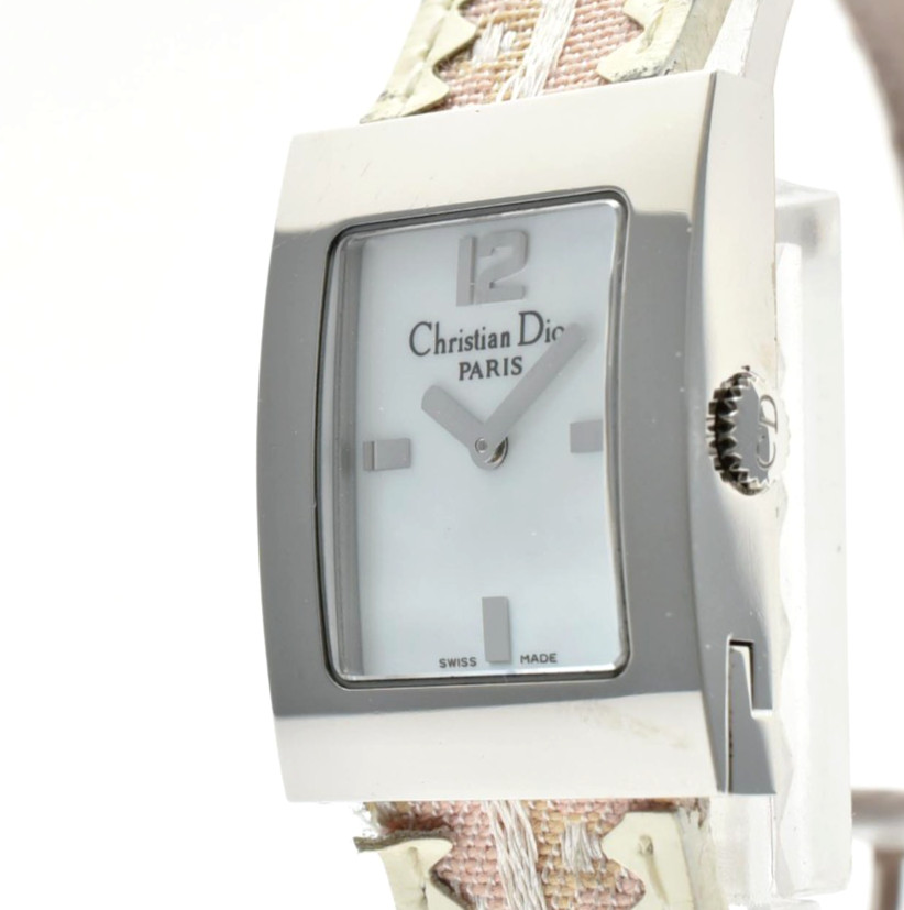 [N MINT /Box] Christian Dior D78-109 White Shell Dial 19mm Ladies Watch JAPAN