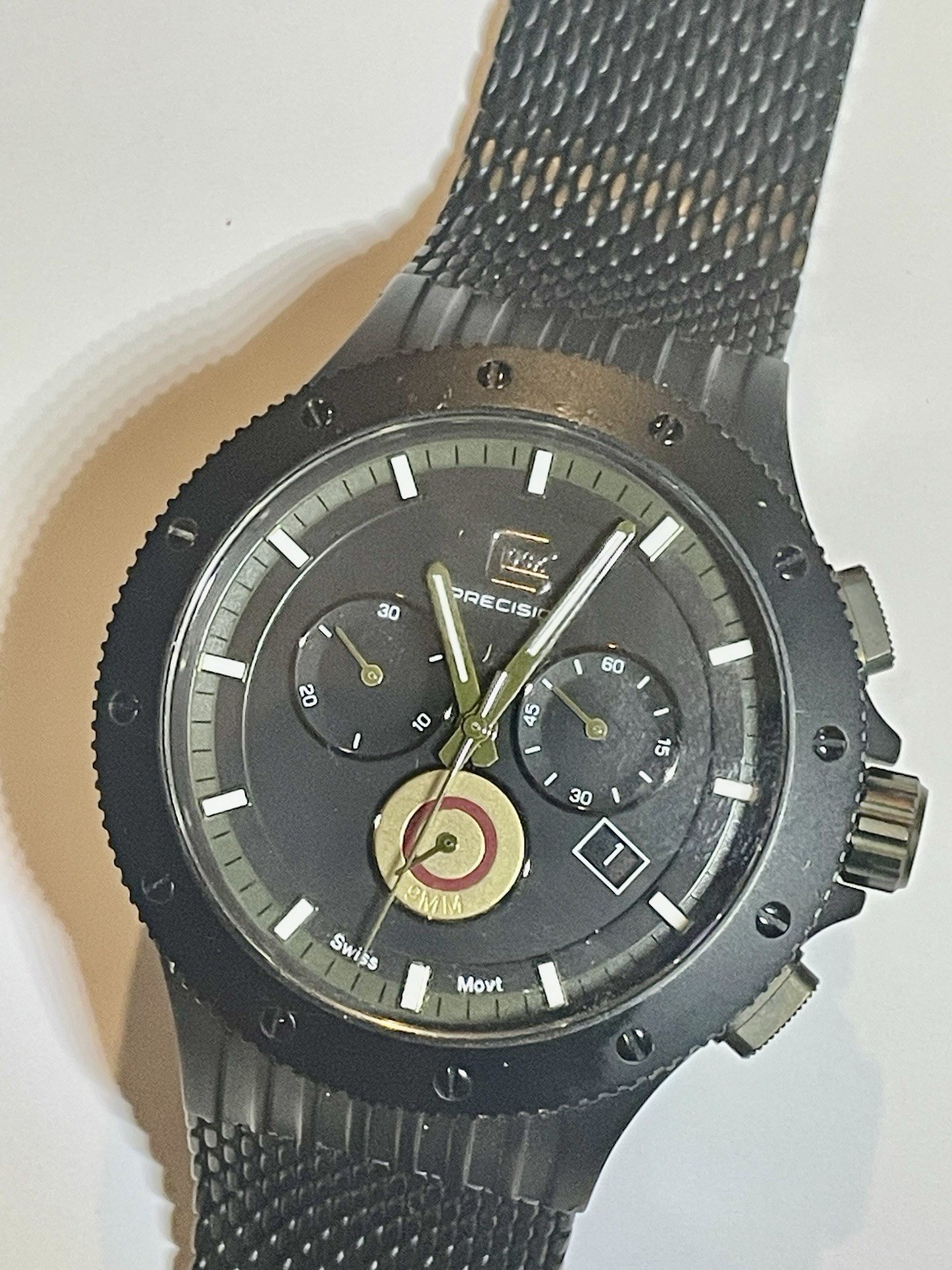 Glock Precision GW-27-1-24 Swiss Chronograph Titanium Black 20 ATM Sapphire