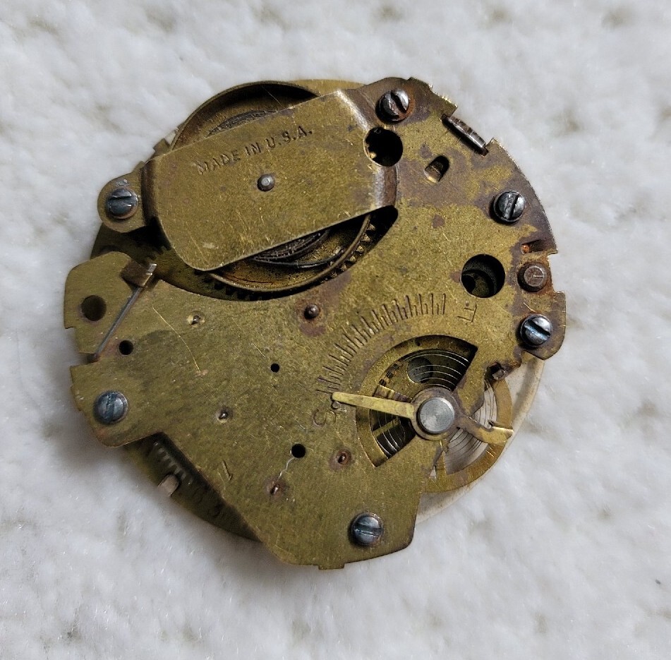 VTG Westclox Pocket Ben Manual Pocket Watch MOVEMENT with dial parts/restore USA