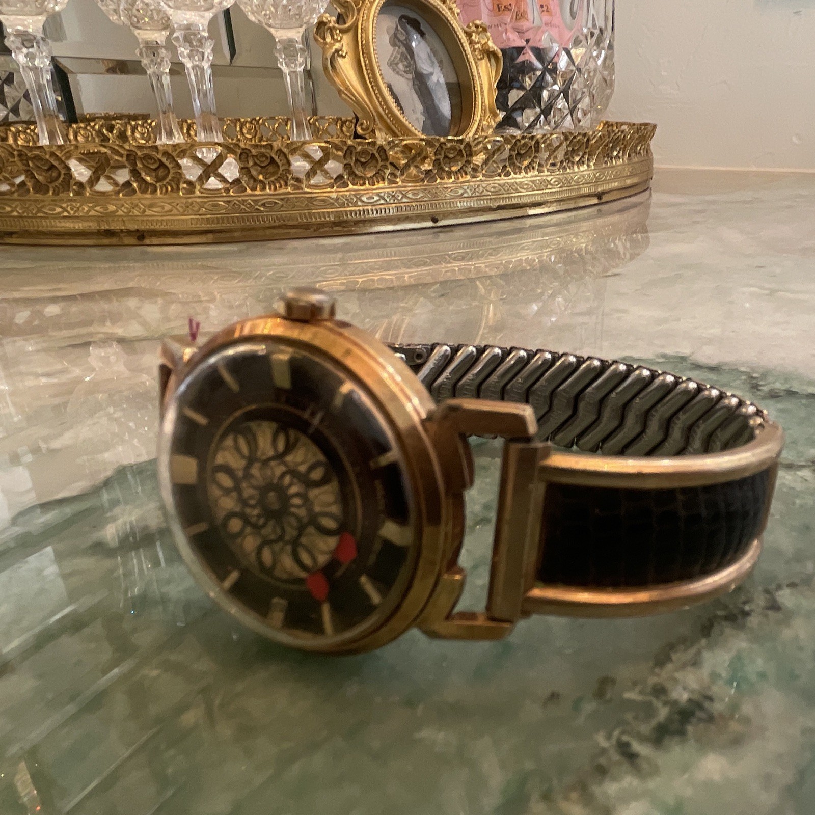 1960 Automatic Ernest Borel Cocktail kaleidoscope Dial