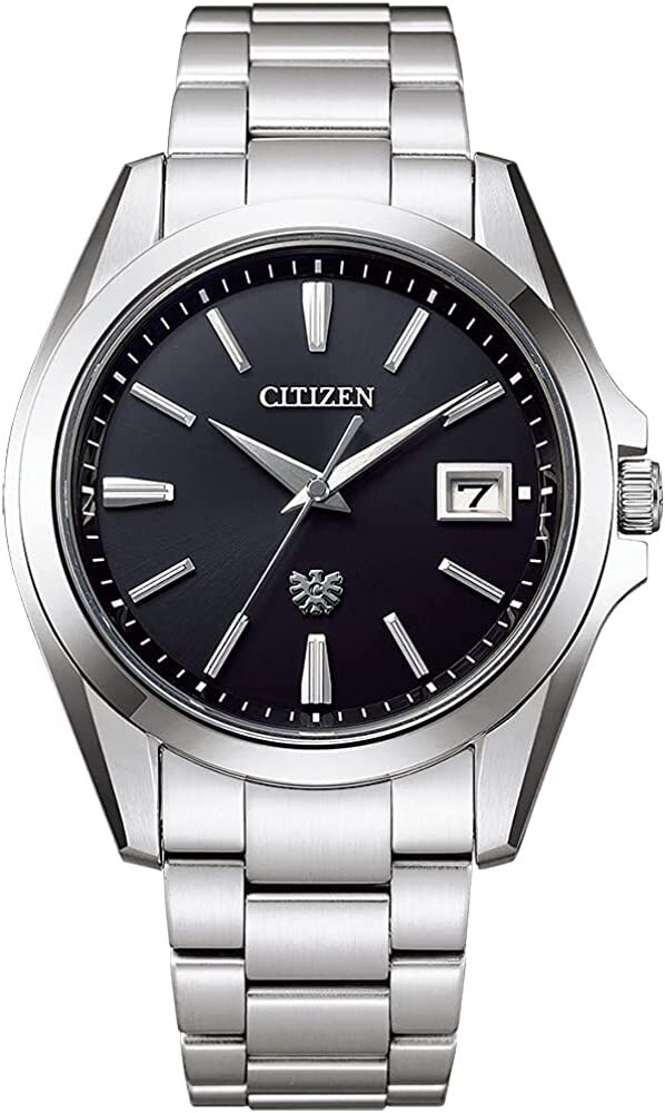 The Citizen AQ4060-50E Black Dial Solar Eco-Drive Stainless Watch Men Japan NEW