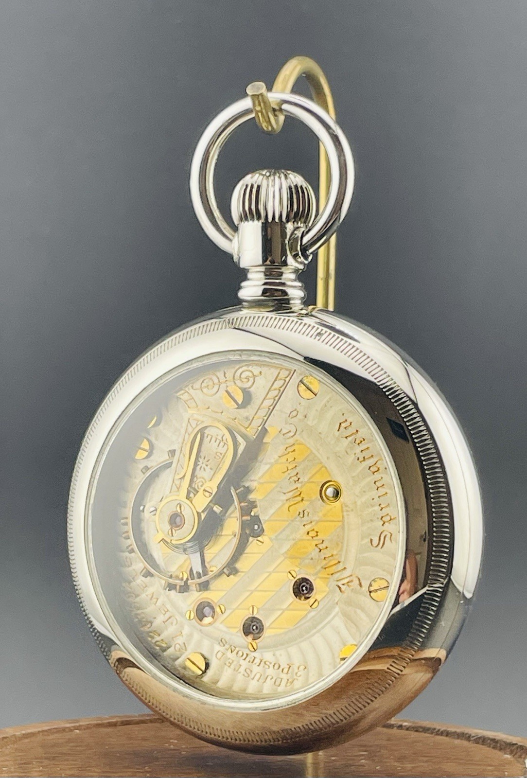 Illinois Pocket Watch Two Tone 18s 21jewels Display Back Case 😬😬😬