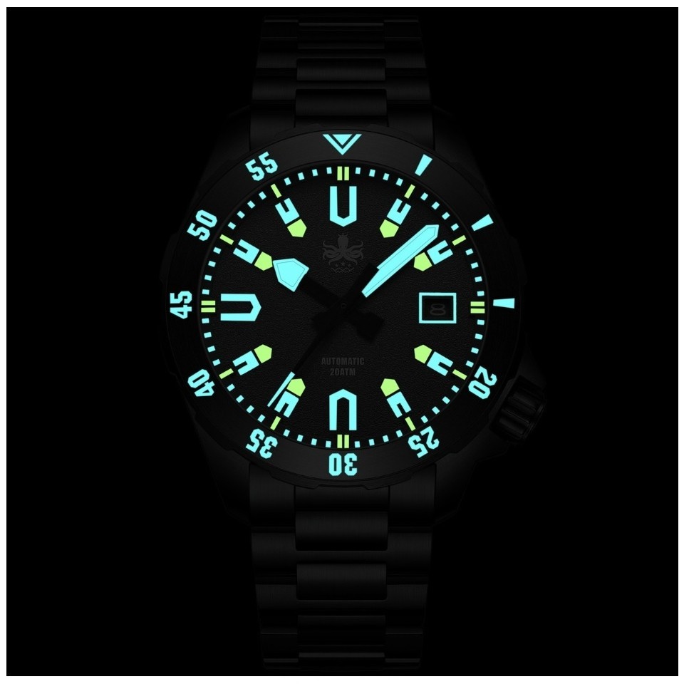 PHOIBOS Apollo PY056E White Dial Diver 200m Steel Men’s Watch