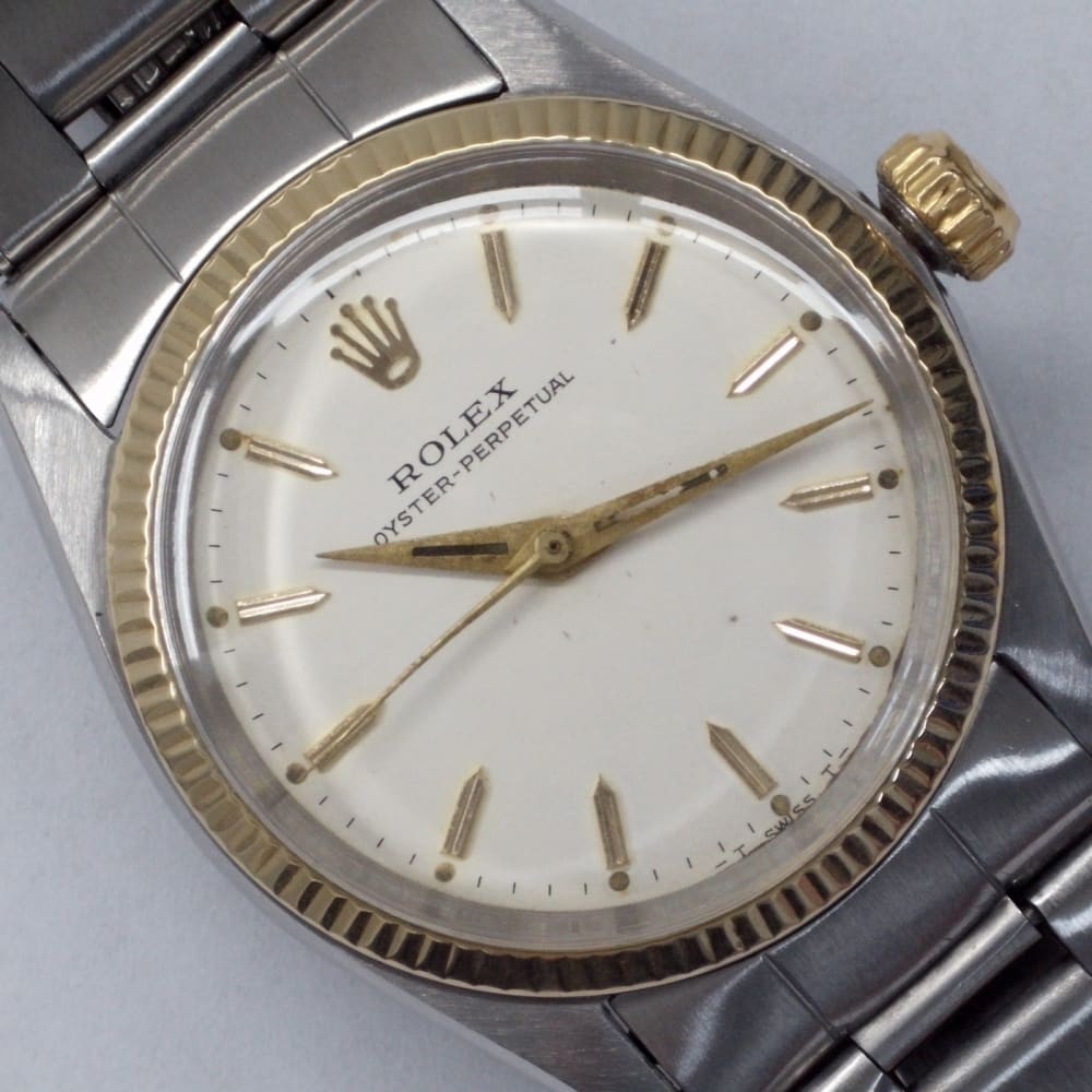 Vintage Rolex Midsize Oyster Perpetual 31 mm Two Tone Watch 6551 Circa 1964