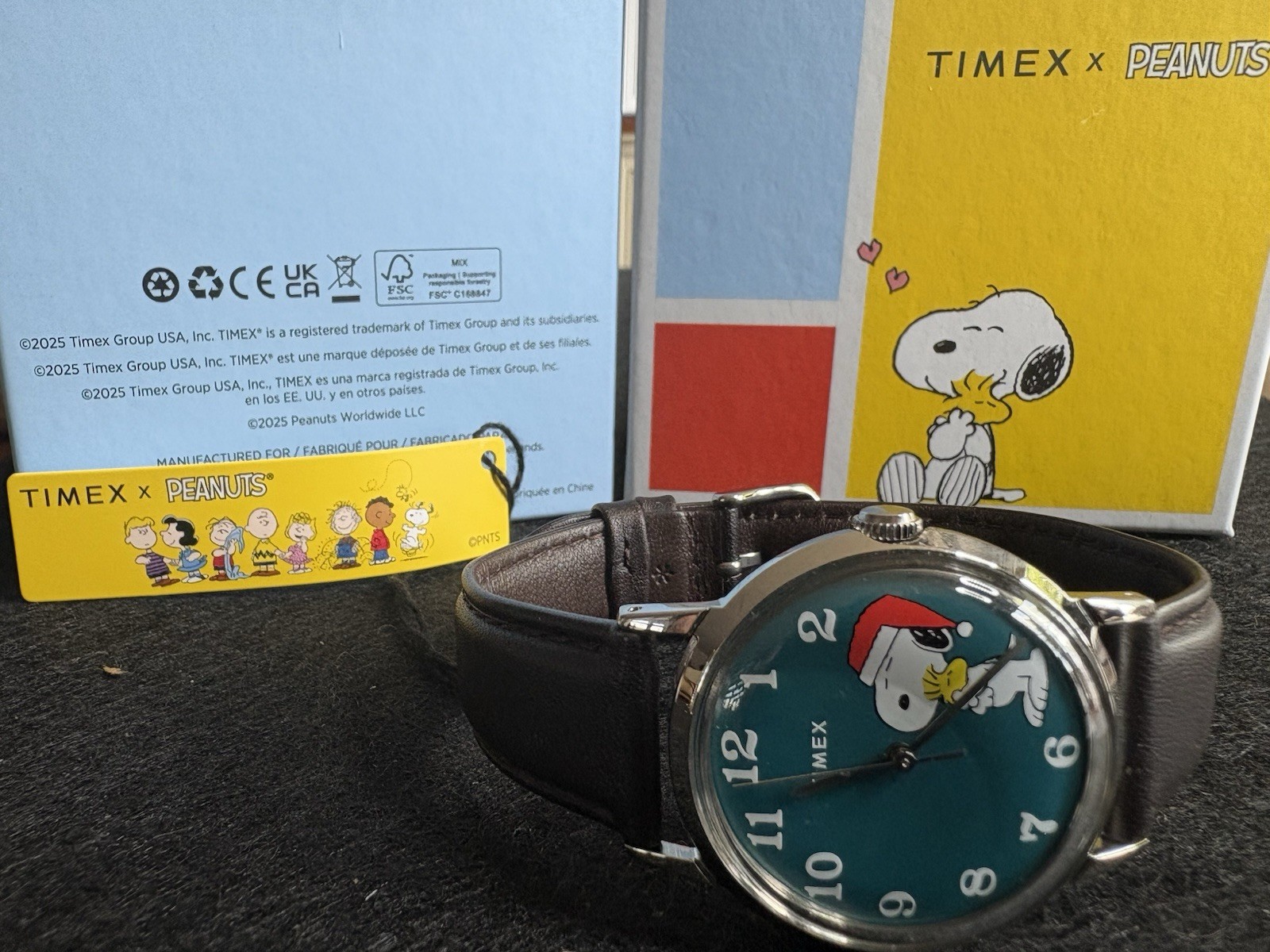 Timex Peanuts Marlin Snoopy Watch 34mm Holiday Teal Quartz TWH6Z8410VQ NEW