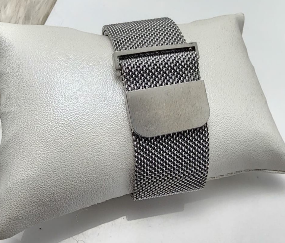 19mm Silver Milanese Mesh Watch Band Stainless Steel Magnetic Strap Bracelet