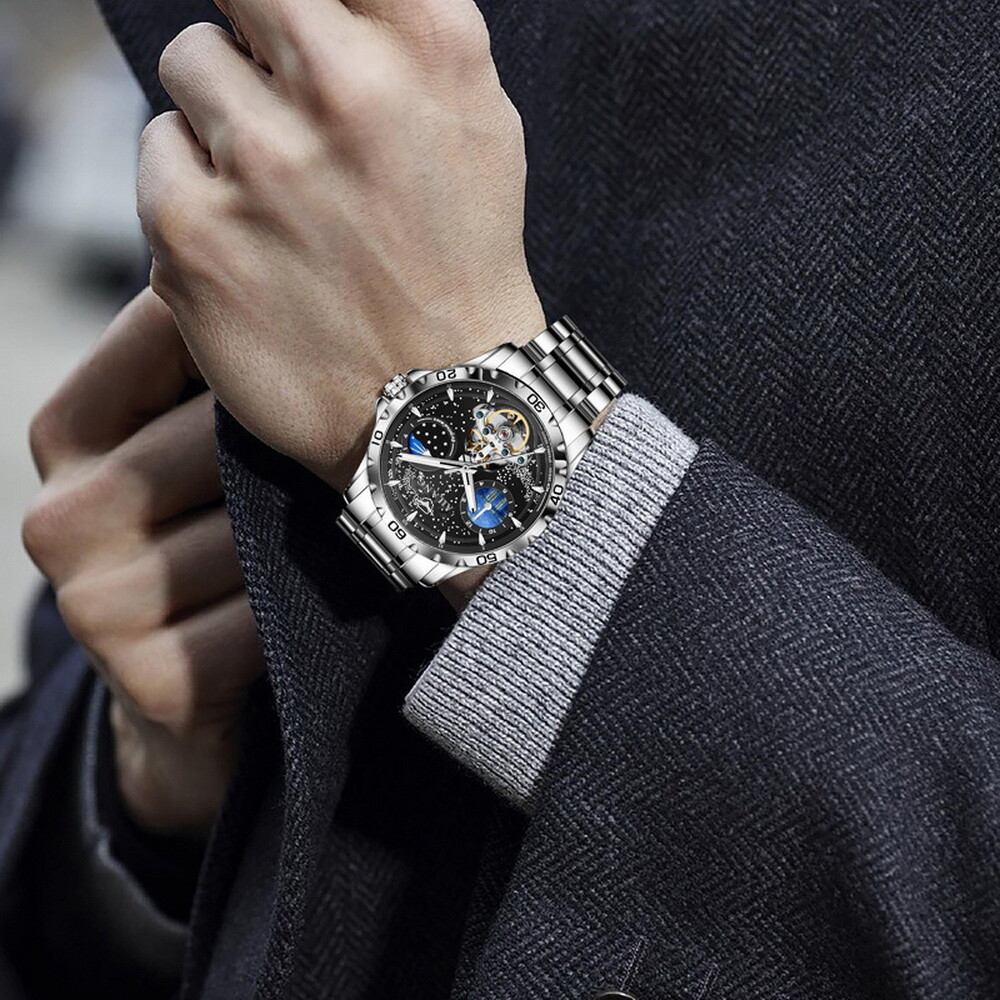 AILANG High Grade Business Sapphire Glass Tourbillon Automatic Mechanical Watch