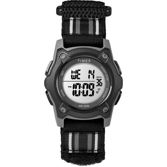 Timex TW7C26400 Kid’s Time Machines Black Indiglo Alarm Watch