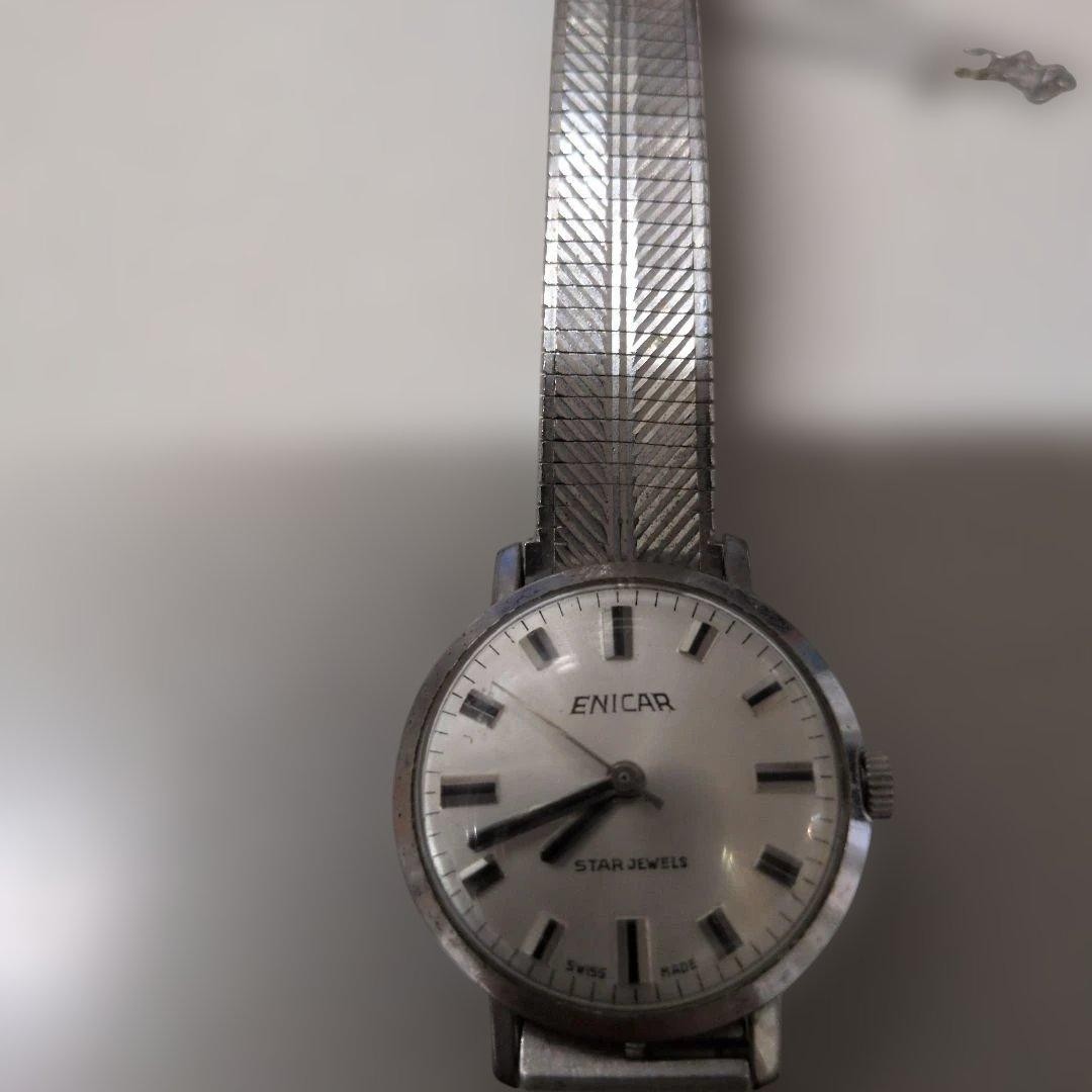ENICAR Star Jewels Vintage Hand-wound Watch 1970s with Original Metal Bracelet