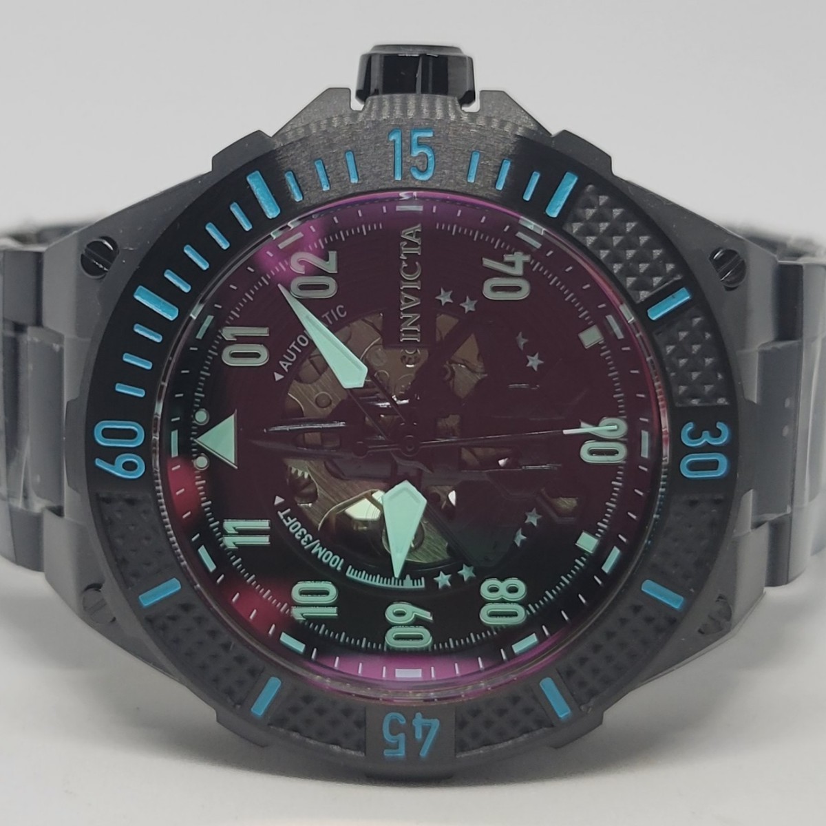 Invicta Aviator Radar 50mm Automatic Watch 39918 Gunmetal 215mm / 8.46″