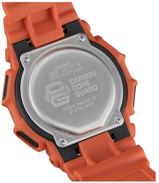 Casio G-Shock GD010-4 World Time 10 Year Battery Digital Orange Watch