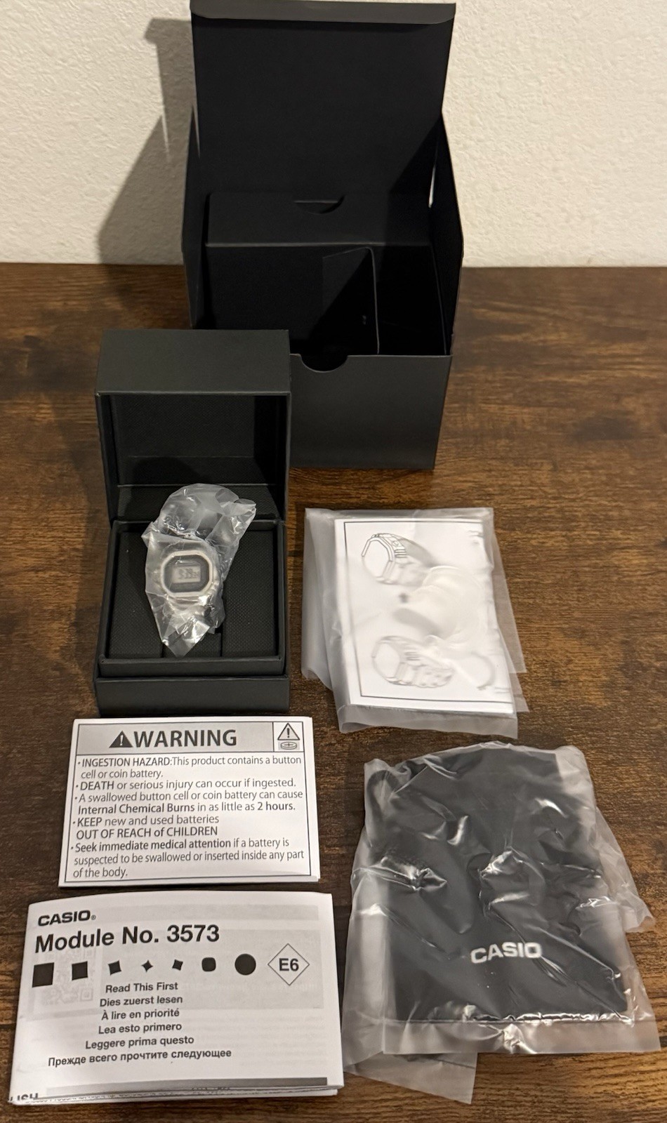 Casio Sliver Digital Steel Ring Watch CRW001-1 *Brand New*