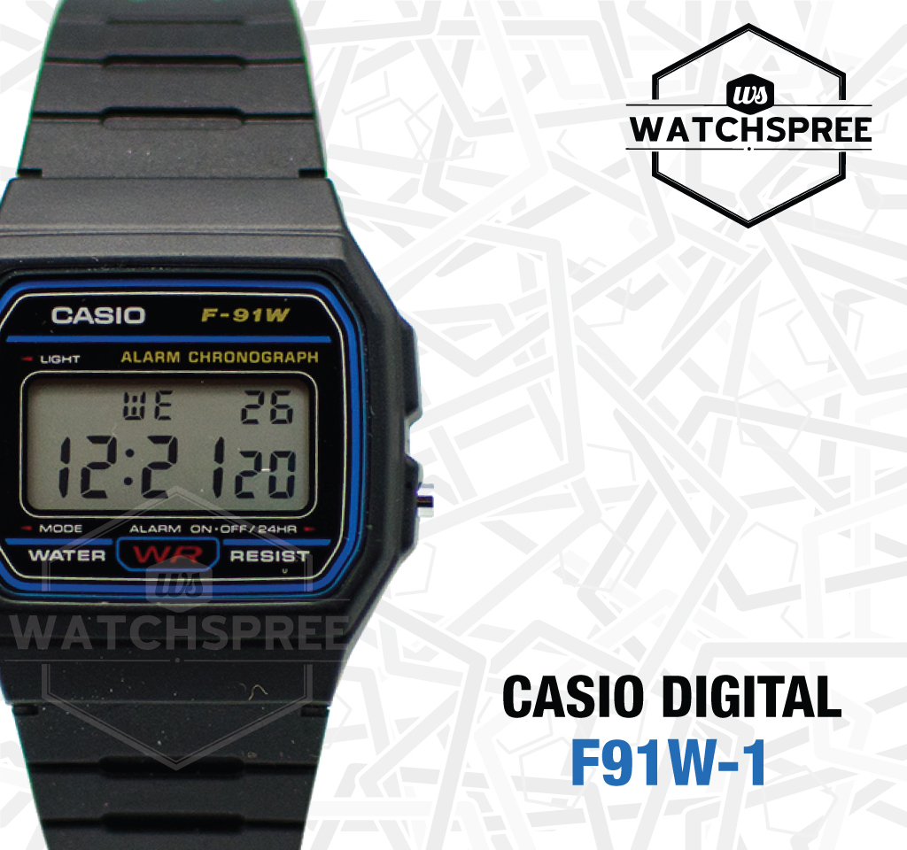 Casio Digital Watch F91W-1D F-91W-1