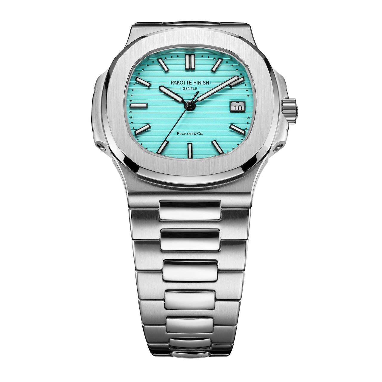 PAKOTTE FINISH do-shimasu? model Silver×FO Blue Quartz Watch VJ42 Sapphire glass