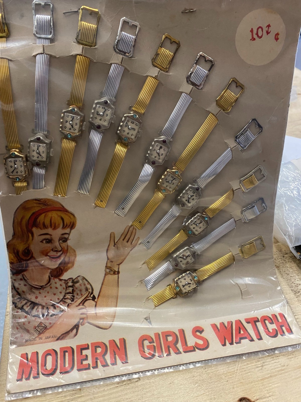 Vtg Toy Watch Display Girls 1960’s Lot Candy Store 5&10 Collectible Set Carnival