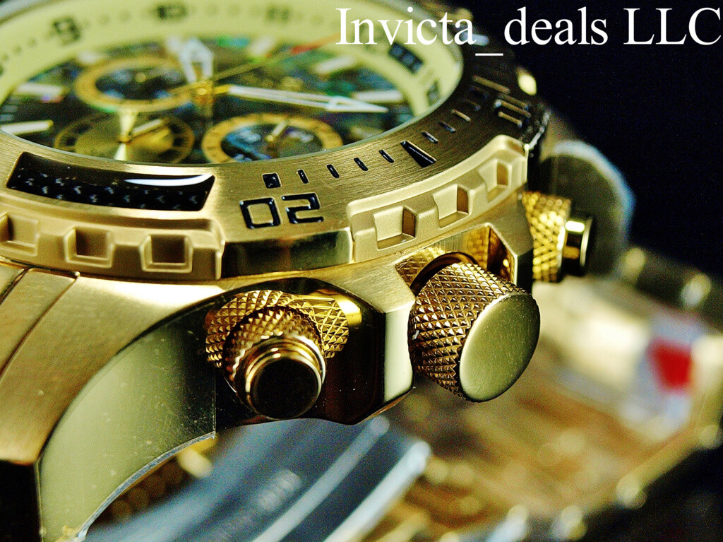 Invicta Men’s 51mm Pro Diver SCUBA Chronograph ABALONE Dial Gold Tone SS Watch