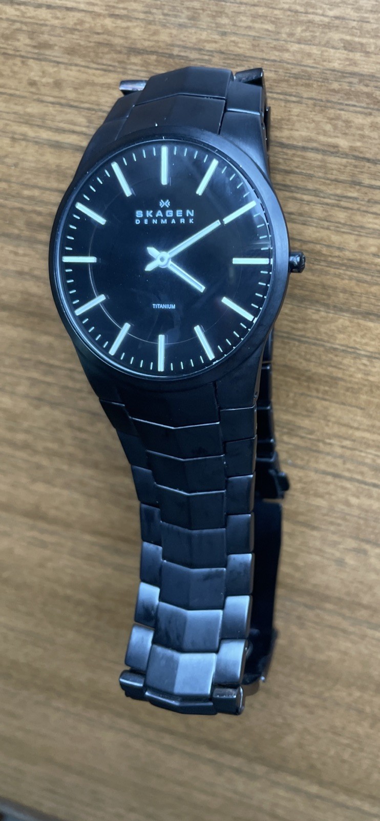 Skagen Denmark Titanium 694XLTMXB-PO Men’s Commerce Root Quartz Dial Watch