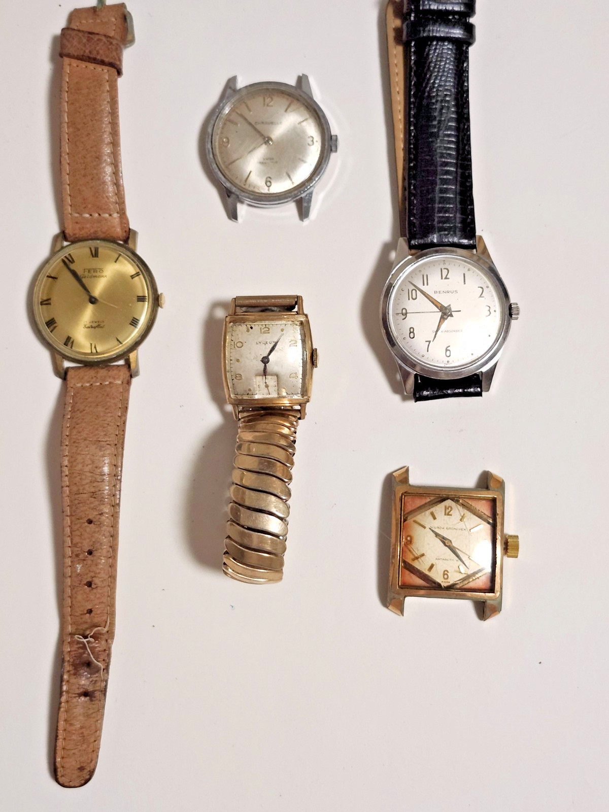 Vintage Mixed Lot of 5 Watches – AS IS