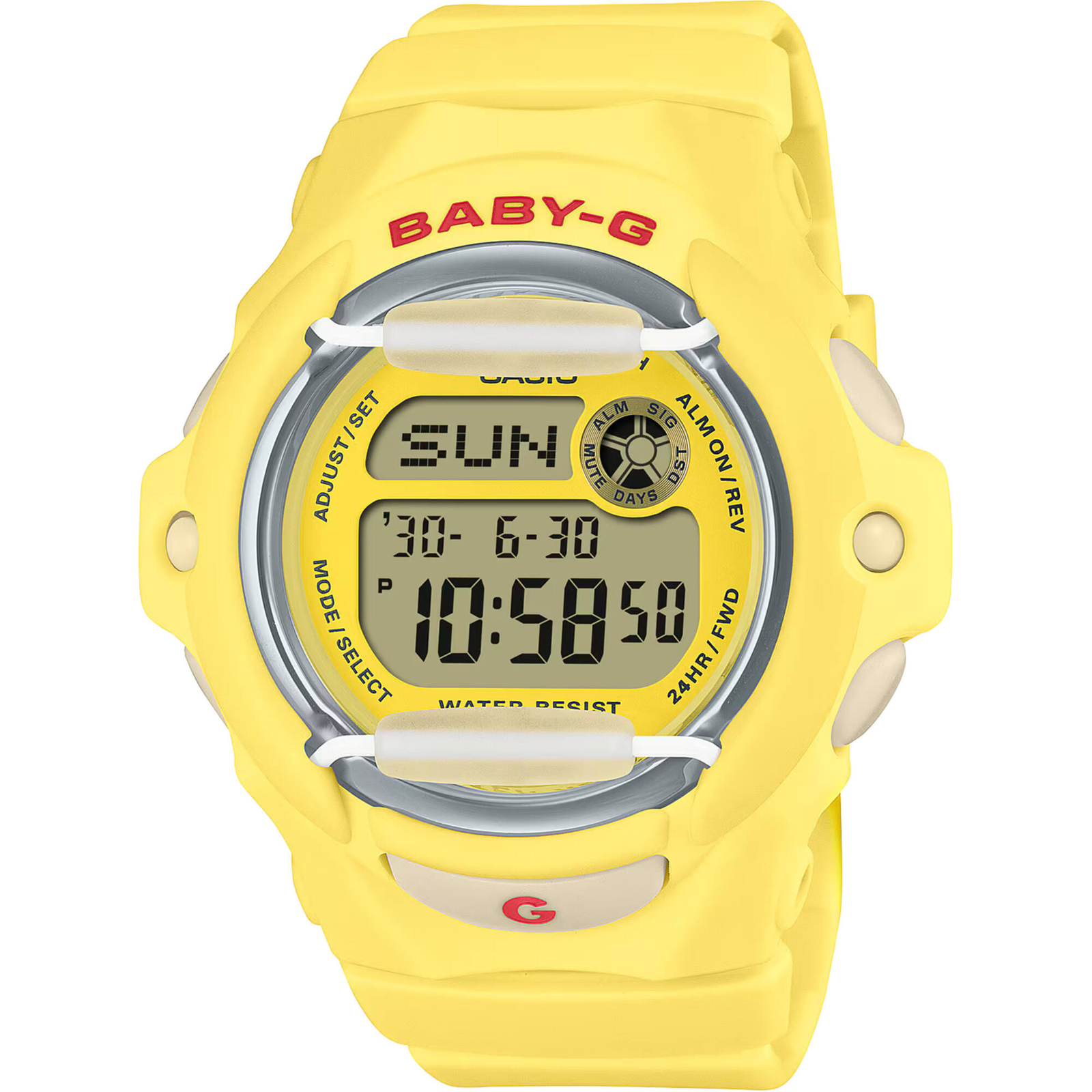 Casio Women’s Watch Baby-G World Time Yellow and Grey Dial Strap BG-169CH-9CR
