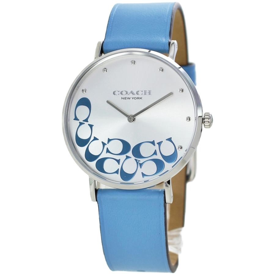 Coach Watch PERRY Silver Dial Quartz 36mm 14504136 Women’s Blue NEW