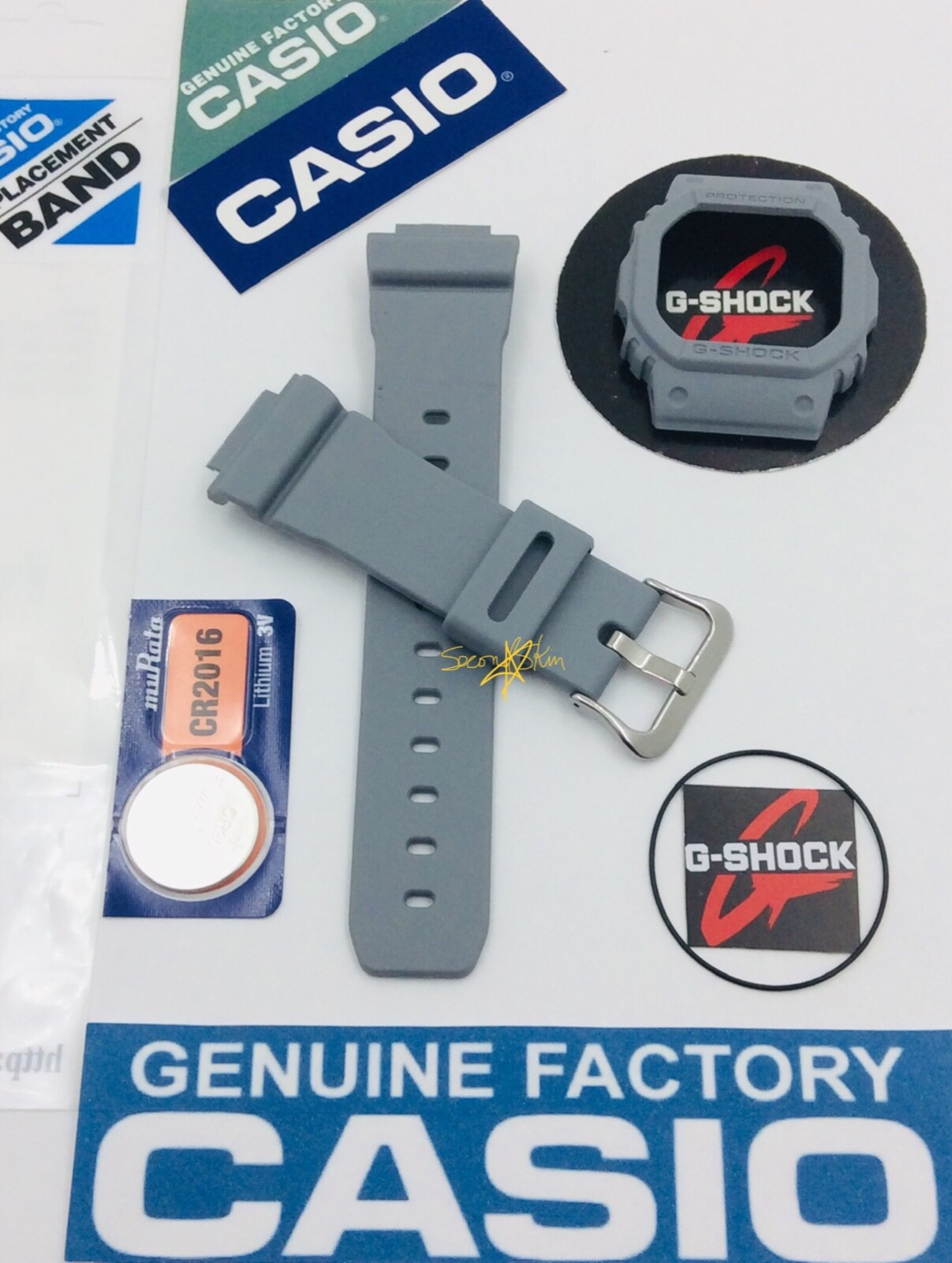 ORIGINAL Casio Grey Watch Band Strap Bezel Gasket Battery G-Shock DWD5600MNT-8