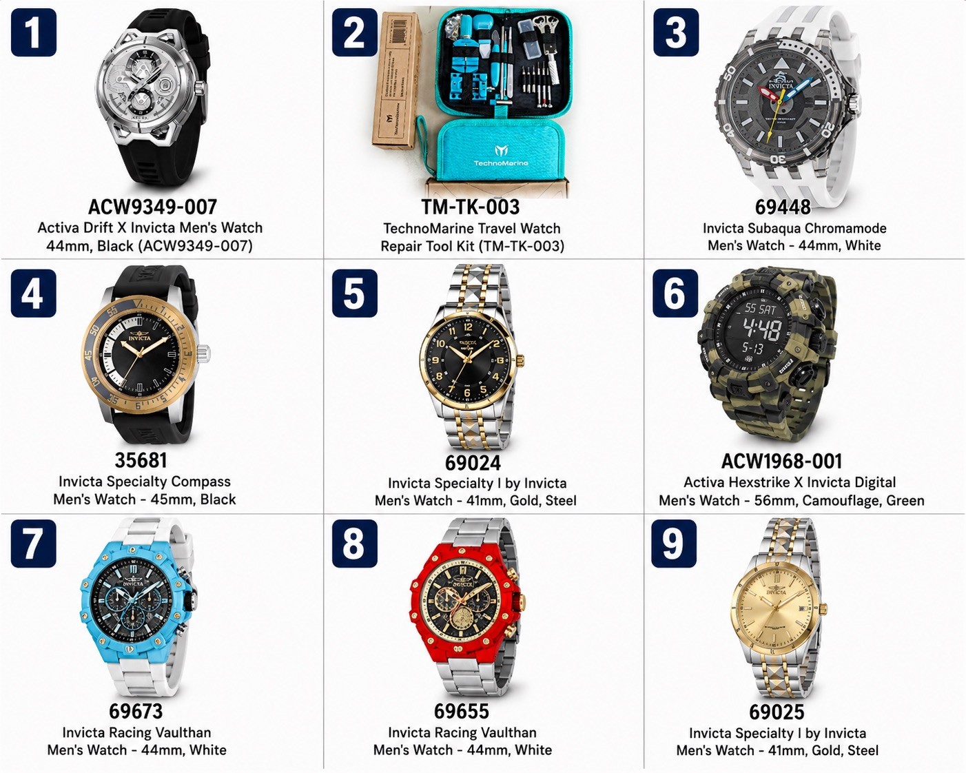 invicta watches bundleInvicta Watch Bundle Pick Any 3 for $99.99 Men’s Watches