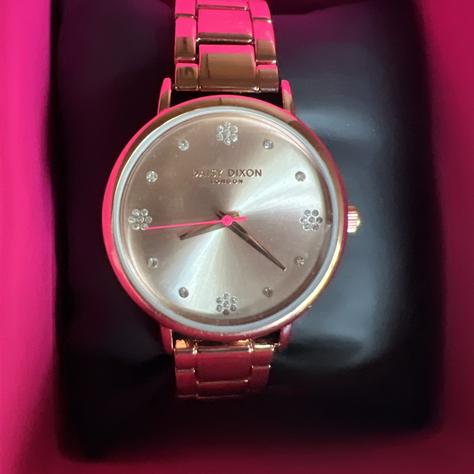NWT Daisy Dixon London Rose Gold Tone Watch Link Band crystal embellishment