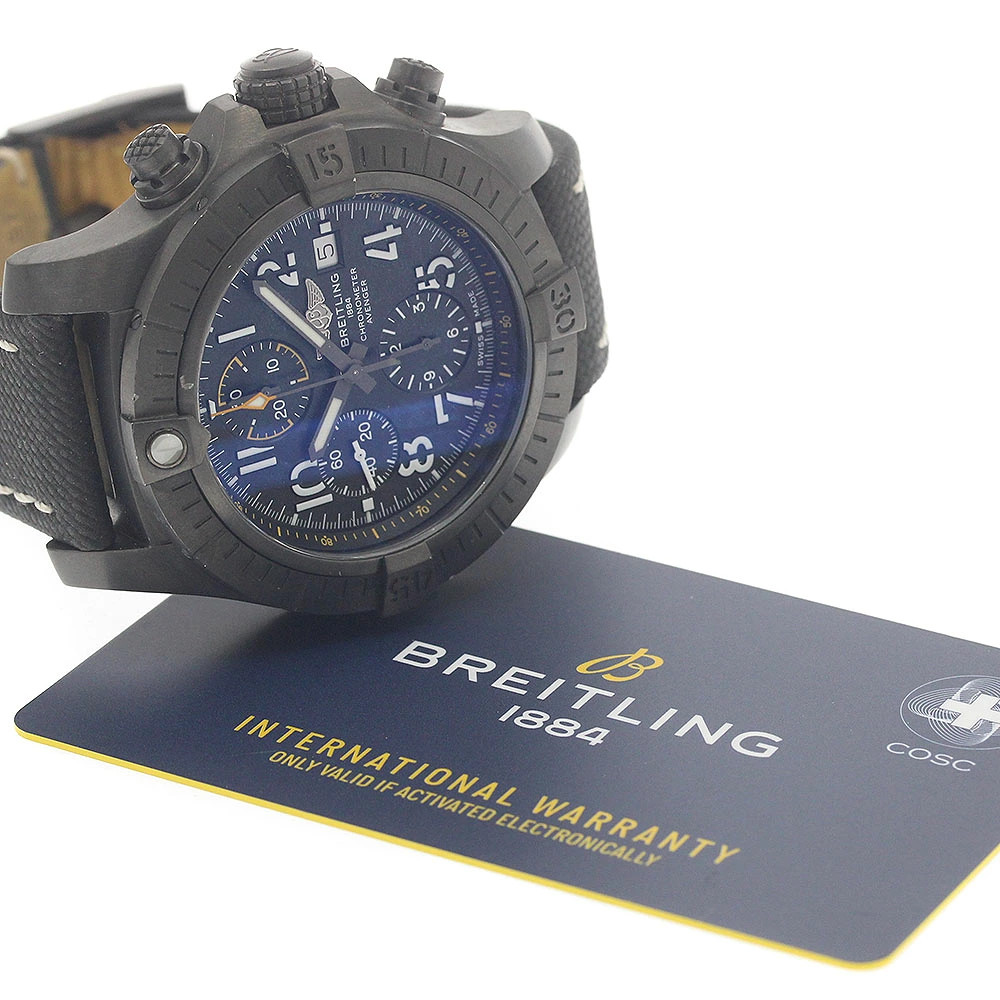 Breitling Avenger V13317 Automatic 45mm Papers Black Chronograph Men’s Watch